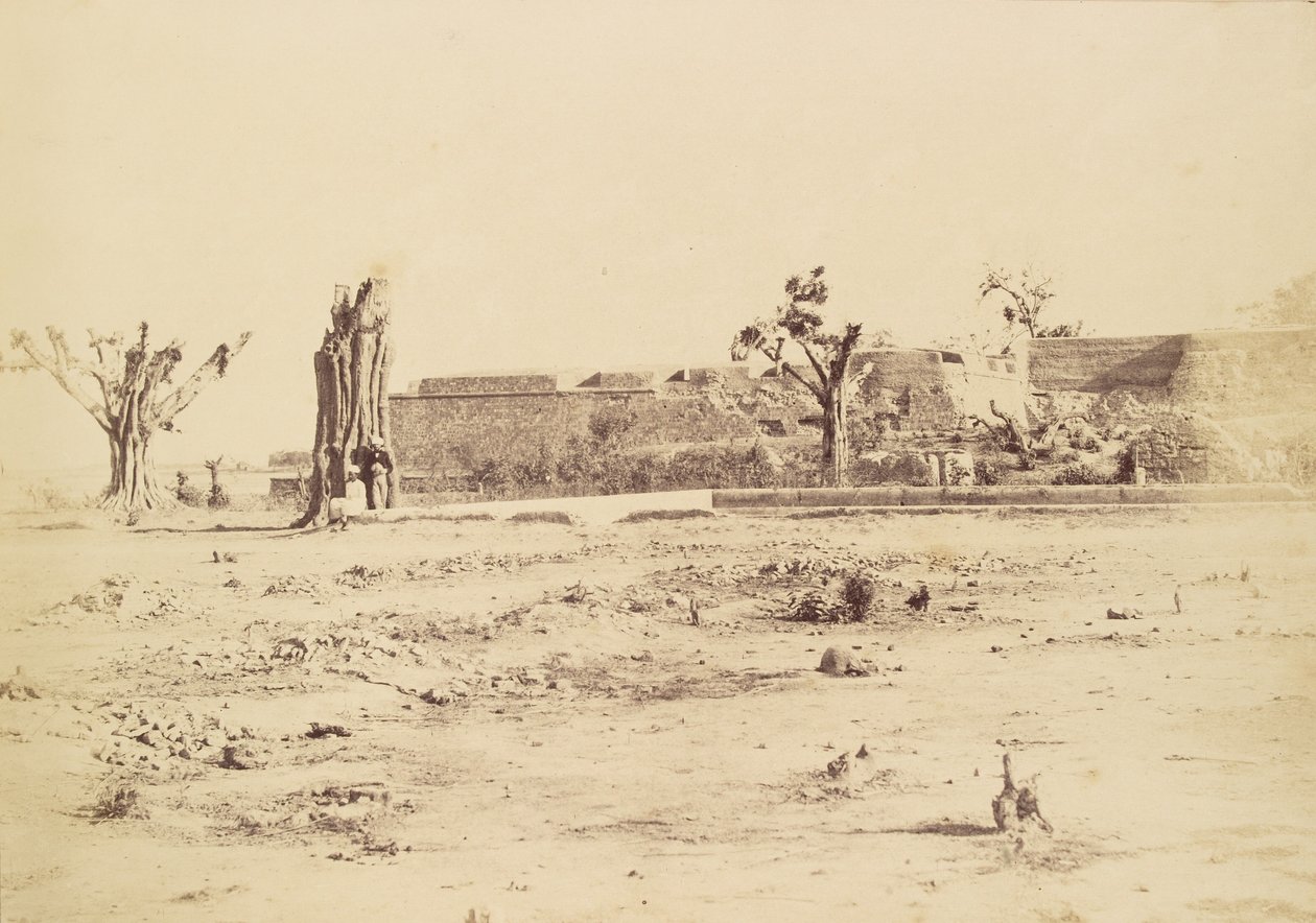 [Kargt landskap med ett oidentifierat fort, Delhi] av Charles Moravia