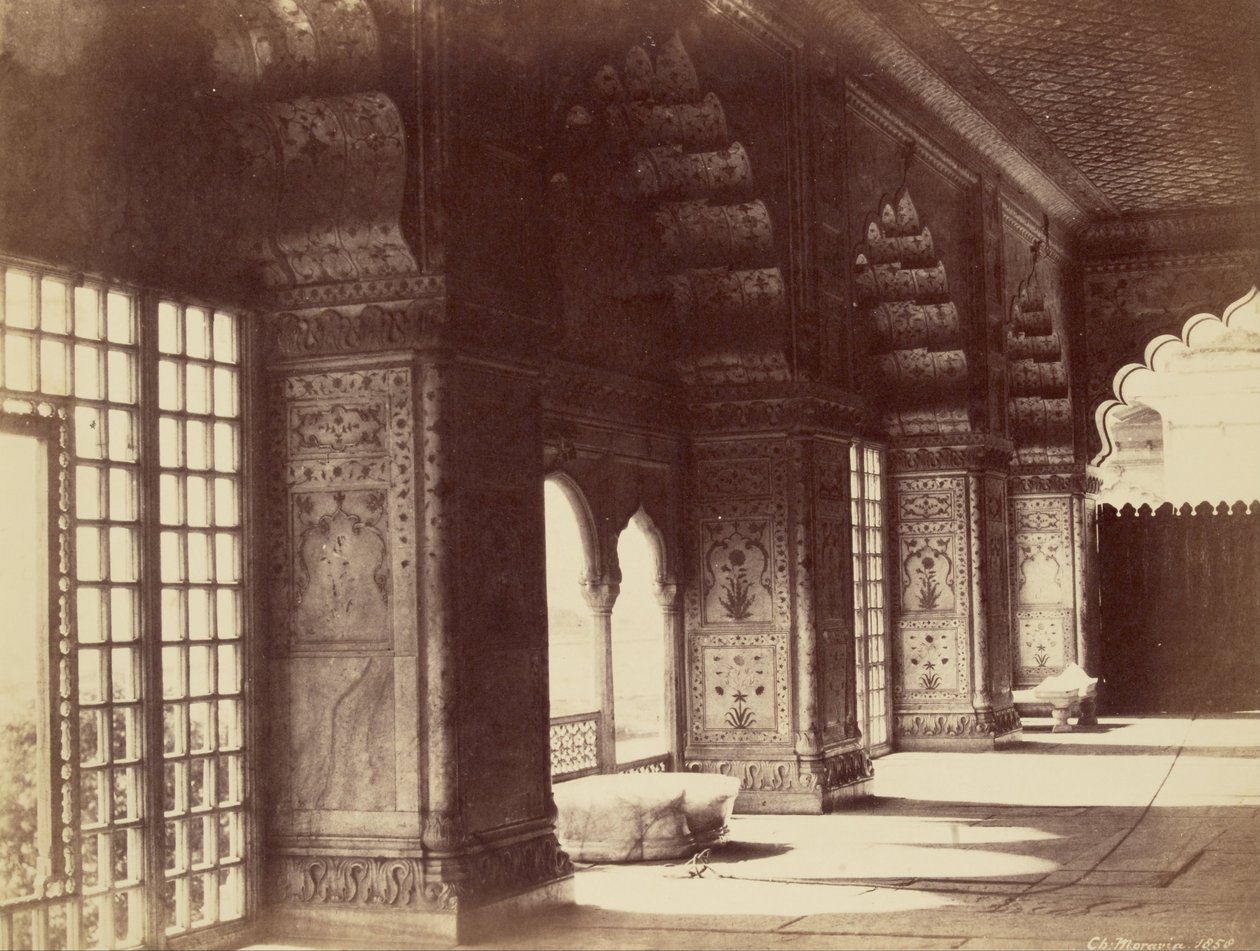 Kristalltronens inre i Dewan-i-Khas av Charles Moravia