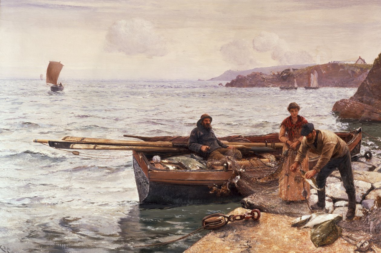 Crabbers bete av Charles Napier Hemy