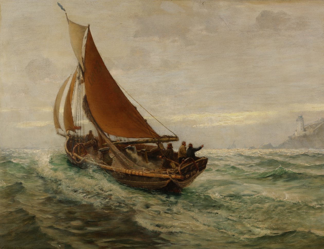 Daggry till sjöss, 1890 av Charles Napier Hemy