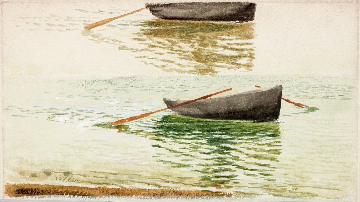 Dinghies (akvarell och bodycolour på papper) av Charles Napier Hemy