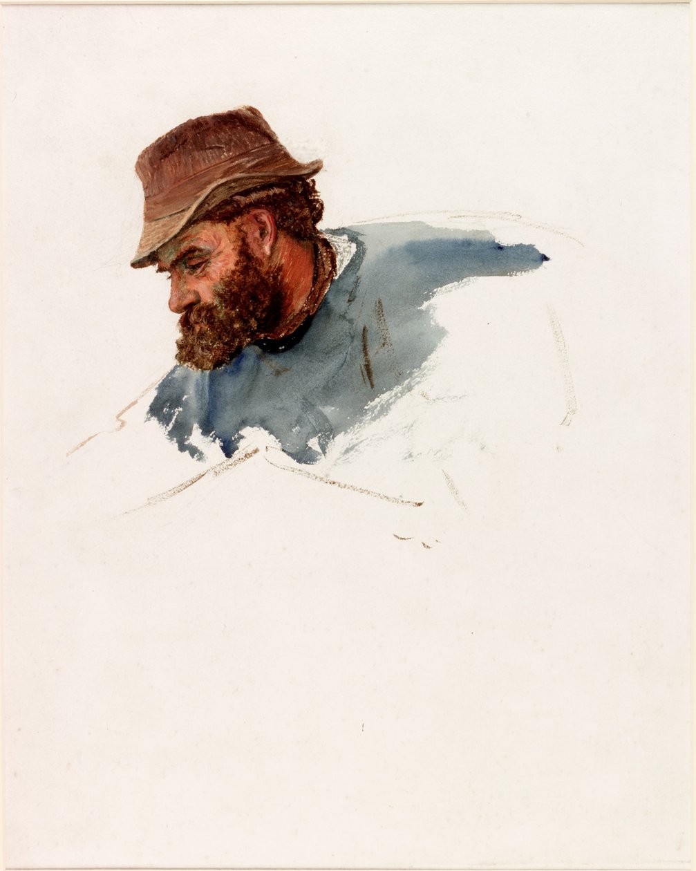Chef för en fiskare (kroppsfärg och akvarell på papper) av Charles Napier Hemy