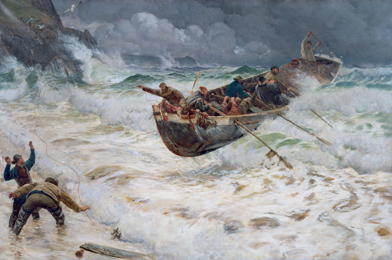 Hur båten kom hem, 1886 av Charles Napier Hemy