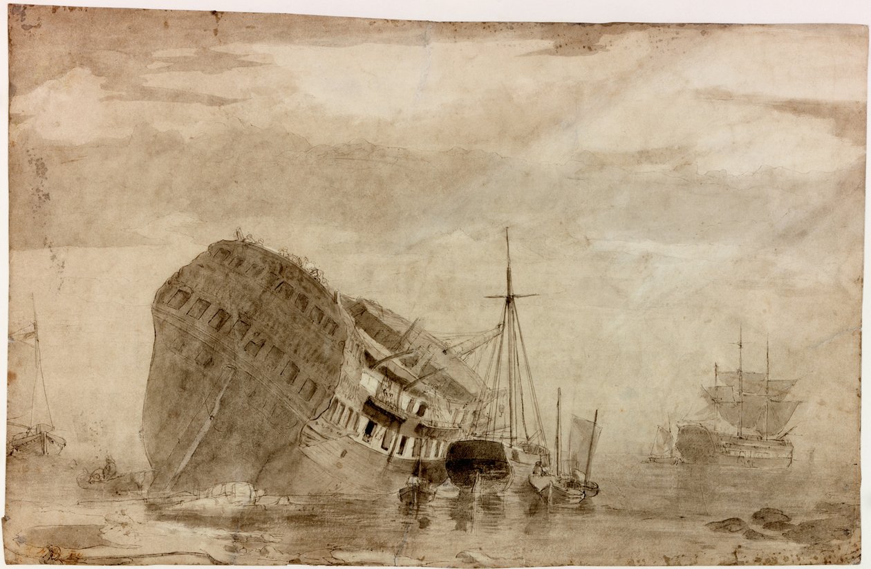 Frakt (bläck (svart)) av Charles Napier Hemy