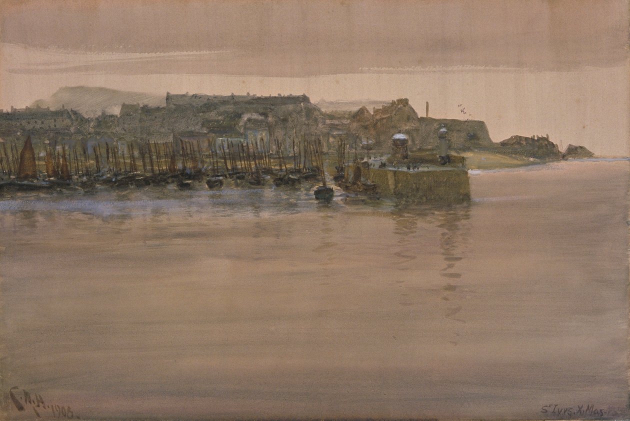 St Ives, juldagen, 1908 (wc och gouache på papper) av Charles Napier Hemy