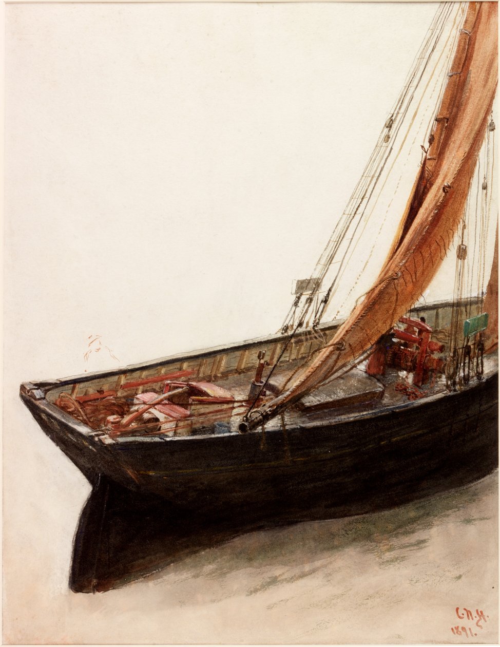 Studie (bc och wc på papper) av Charles Napier Hemy