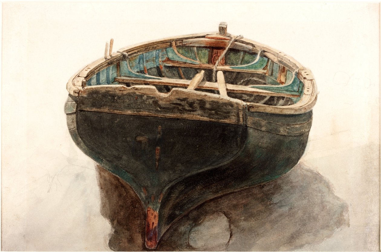Studie av en jolle (penna och akvarell på papper) av Charles Napier Hemy