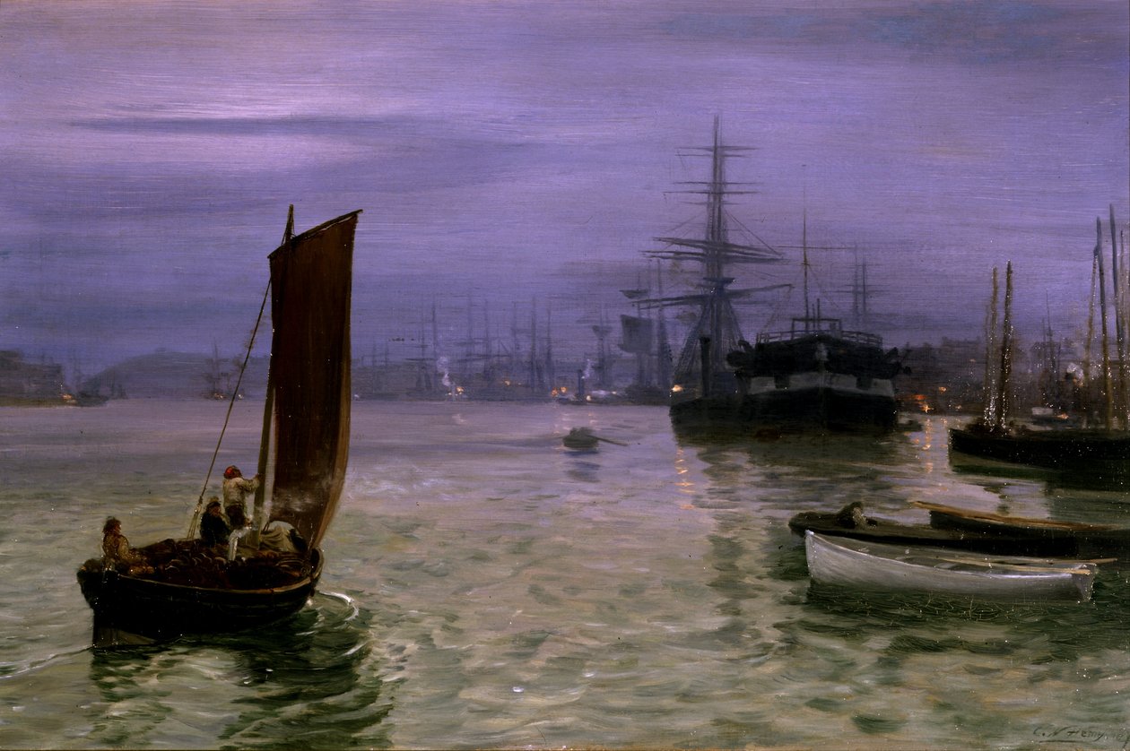Den sista båten i av Charles Napier Hemy