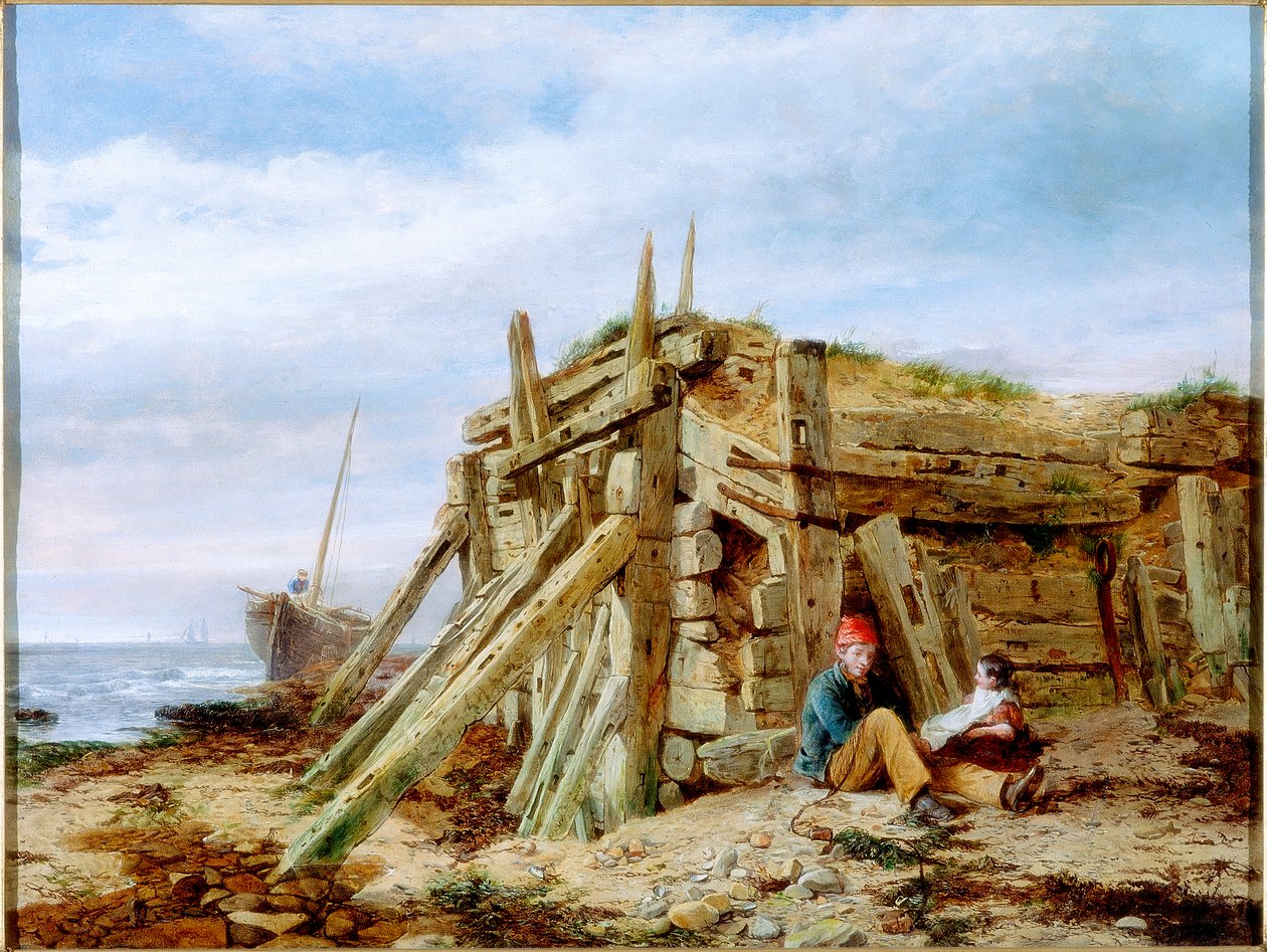 Under vågbrytaren, c.1863 av Charles Napier Hemy