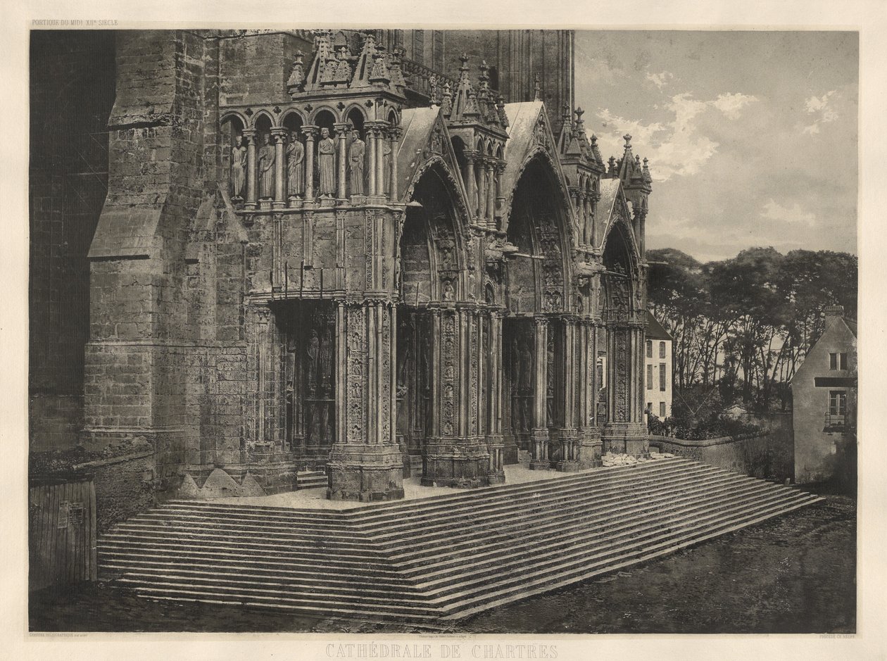 Katedralen i Chartres. Sydportalen. av Charles Nègre