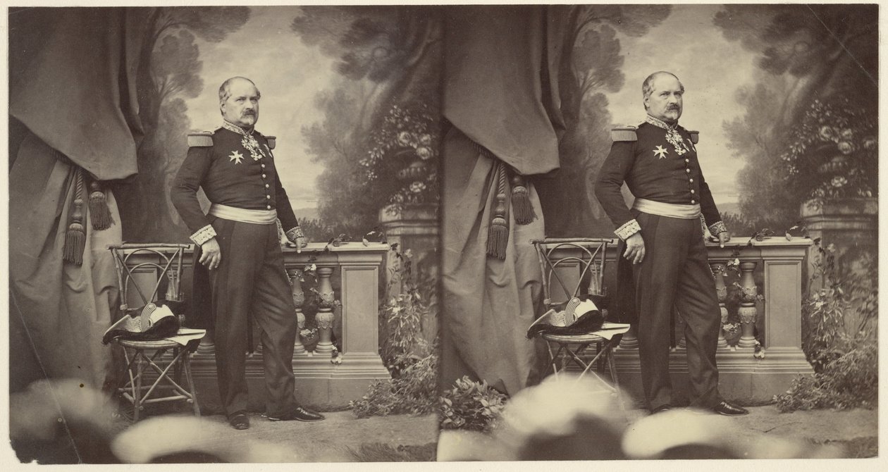 General Corréard, befälhavare för trupperna i Nice efter annekteringen av Charles Nègre