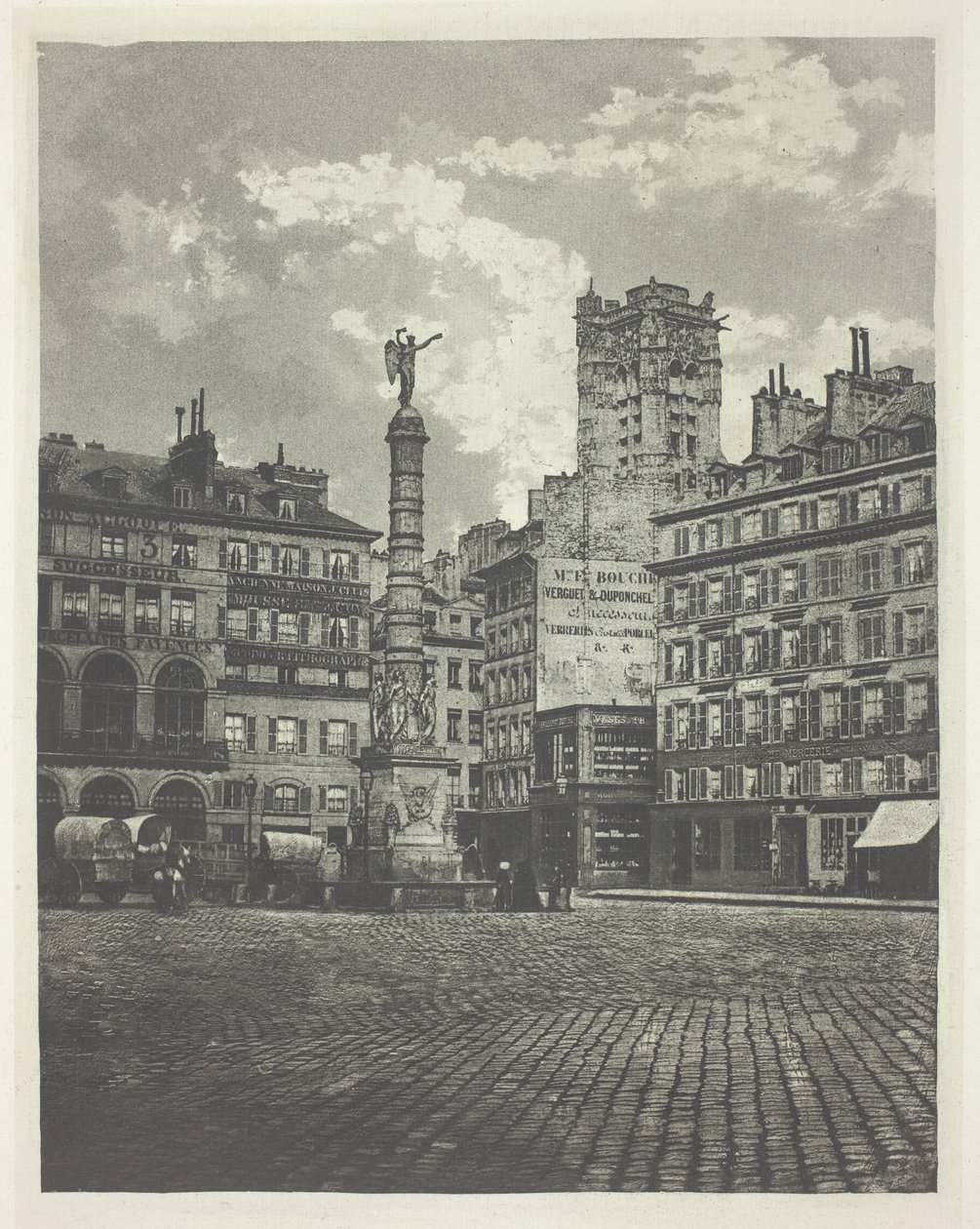 Paris, Place de Chatelet av Charles Nègre