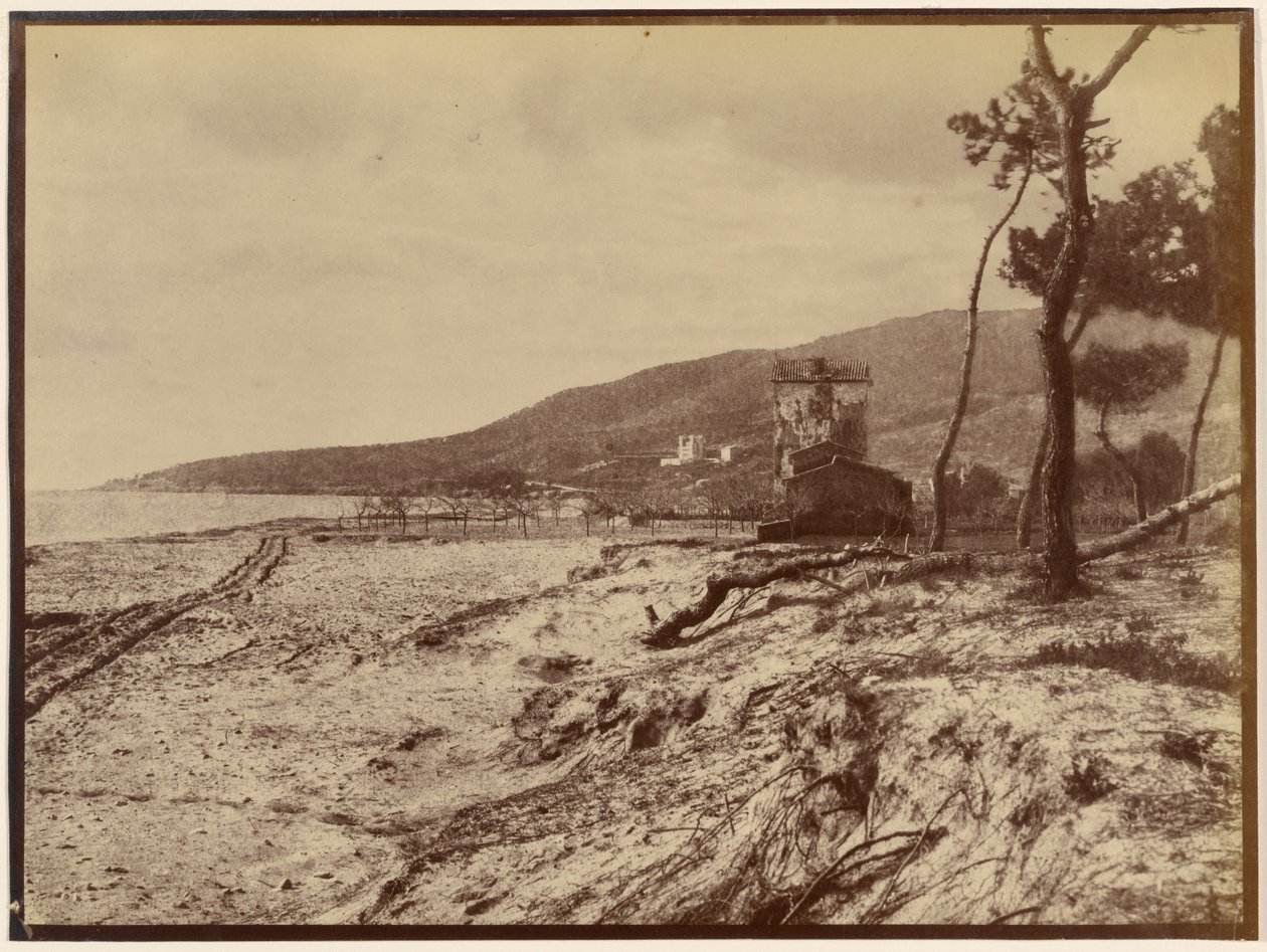 Stranden i Golfe-Juan mot Cap de la Croisette av Charles Nègre