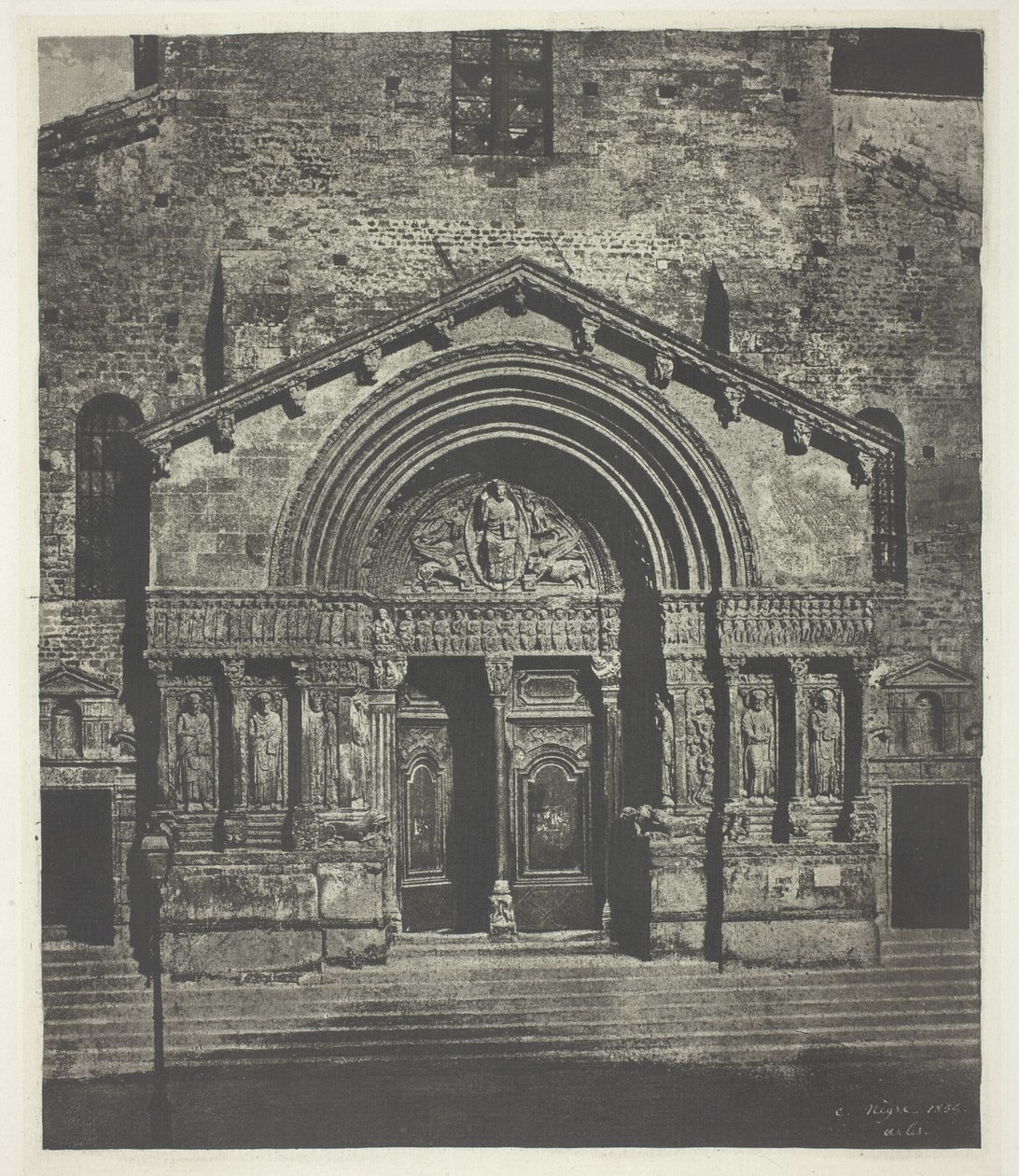 Arles: Västra verandan i Saint-Trophime av Charles Nègre