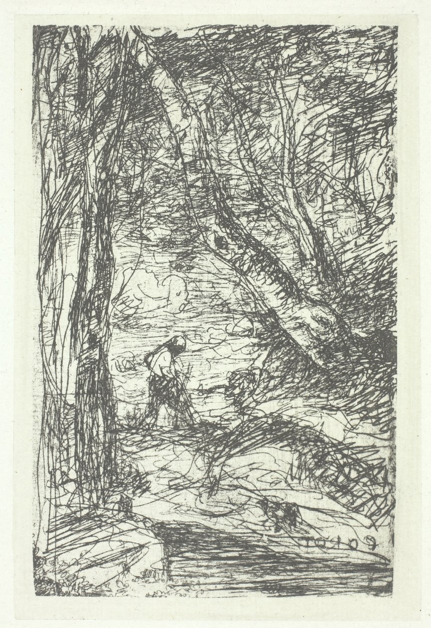Le bucheron, möjligen 1857, tryckt 1982. av Charles Nègre