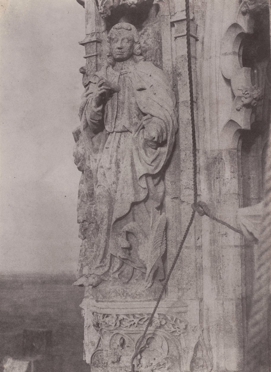 Sankt Johannes evangelisten, Chartres katedral,ca. 1854 (foto) av Charles Nègre