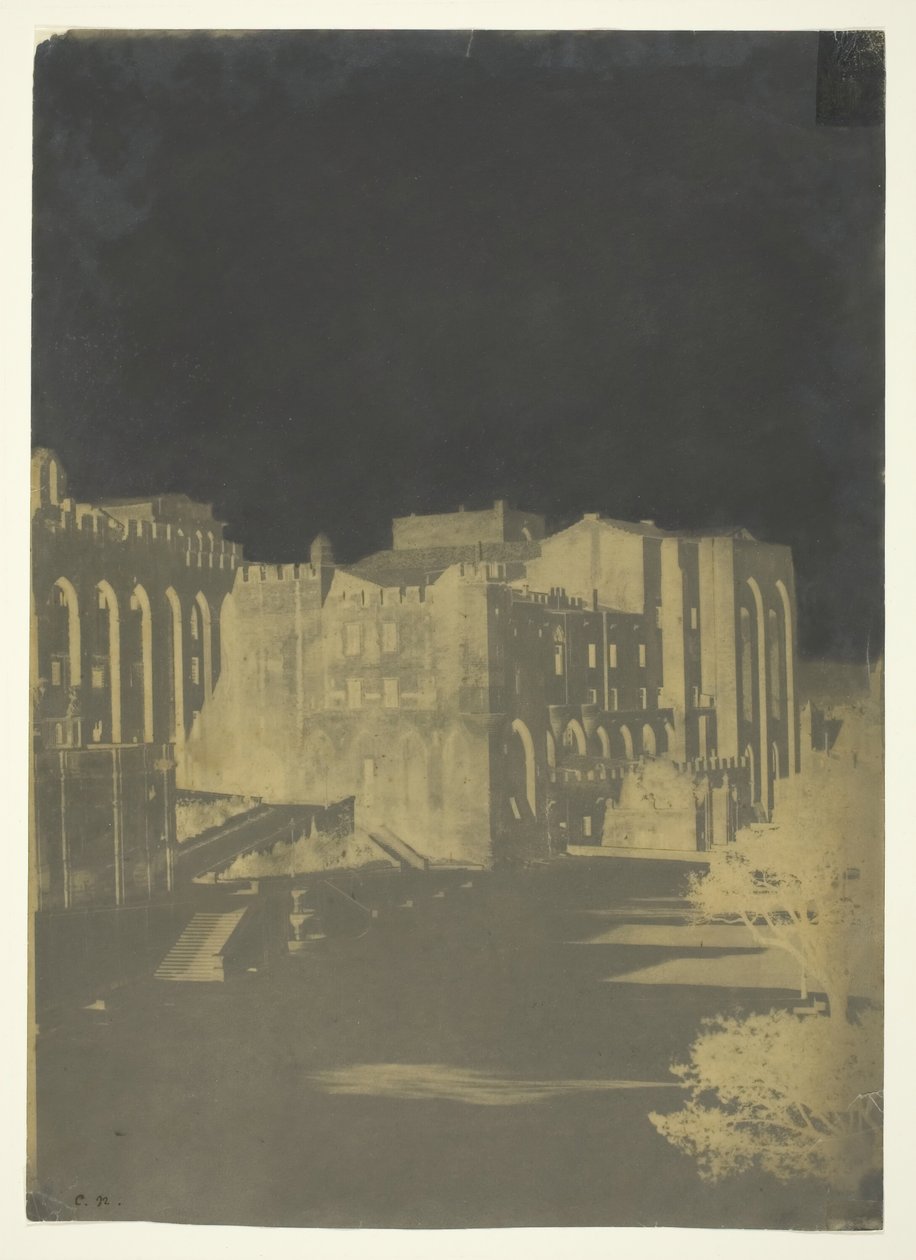 Påvens palats, Avignon, ca. 1851. av Charles Nègre