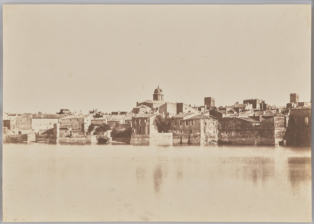 Utsikt från Rhônes stränder, "Arles" av Charles Nègre
