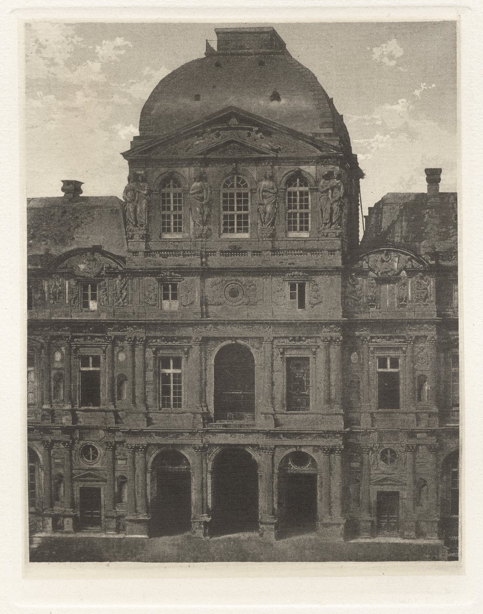 Tavla VII – Louvren, klockans paviljong (Plåt VII – Louvren, klockans paviljong) av Charles Nègre, André Jammes
