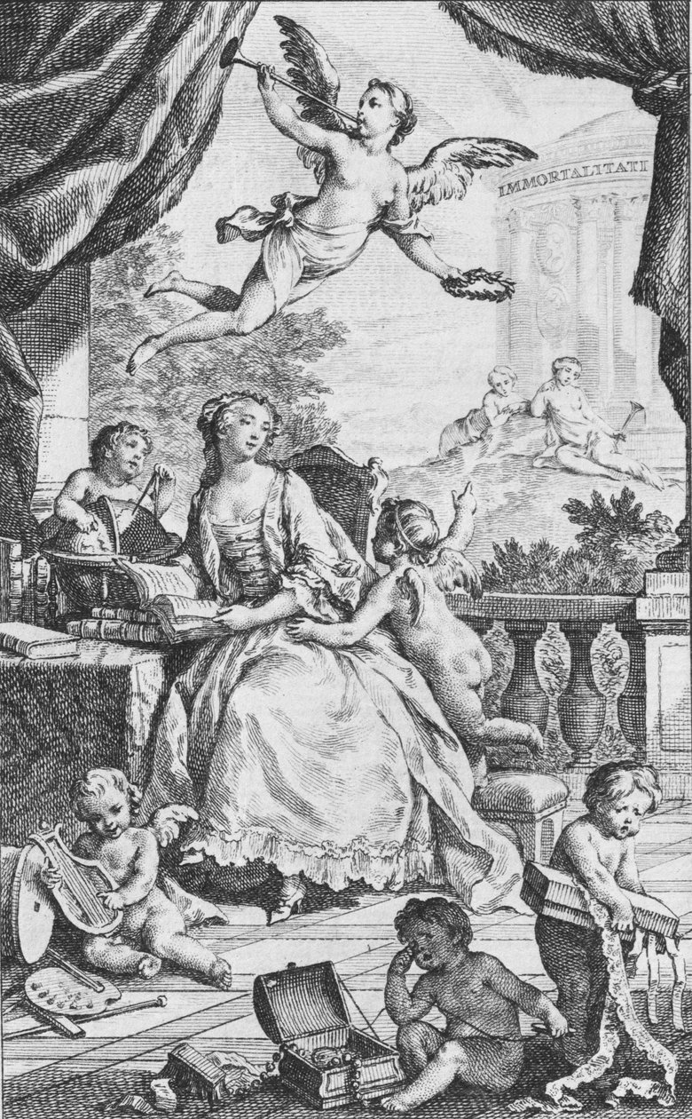 Porträtt av Madame de Pompadour, ca. 1745. av Charles Nicolas Cochin