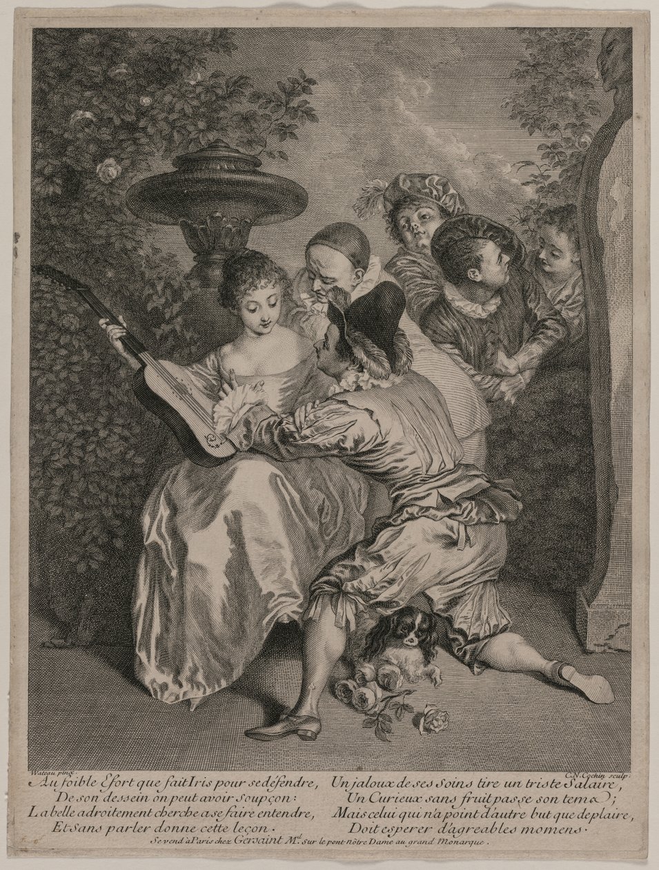 Romantikern, 1727. av Charles Nicolas Cochin