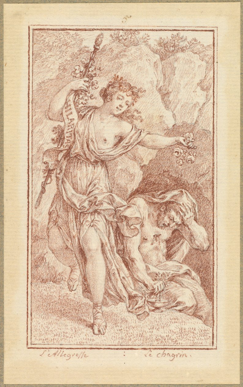 Gladhet och sorg av Charles Nicolas Cochin II