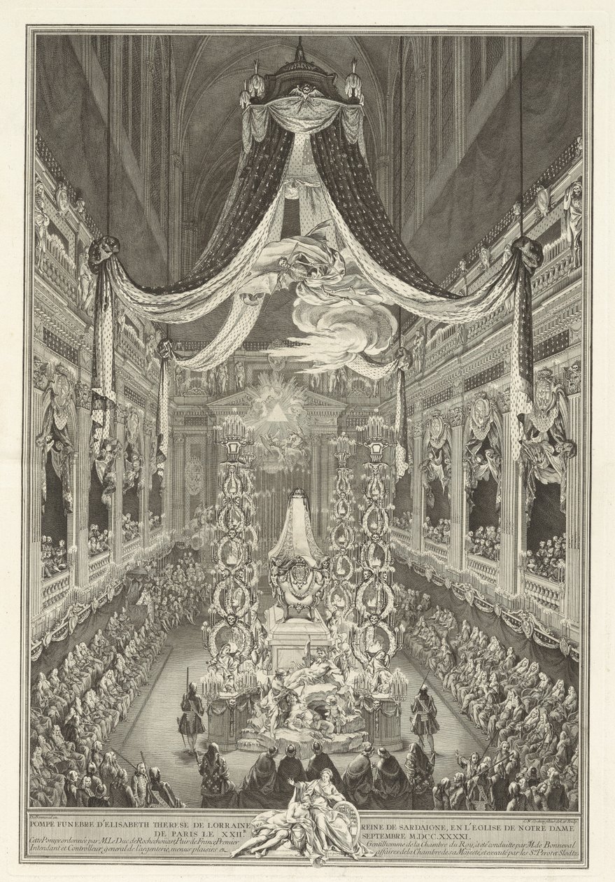 Begravningsentreprenörer av Elisabeth Therese av Lorraine av Charles Nicolas Cochin II