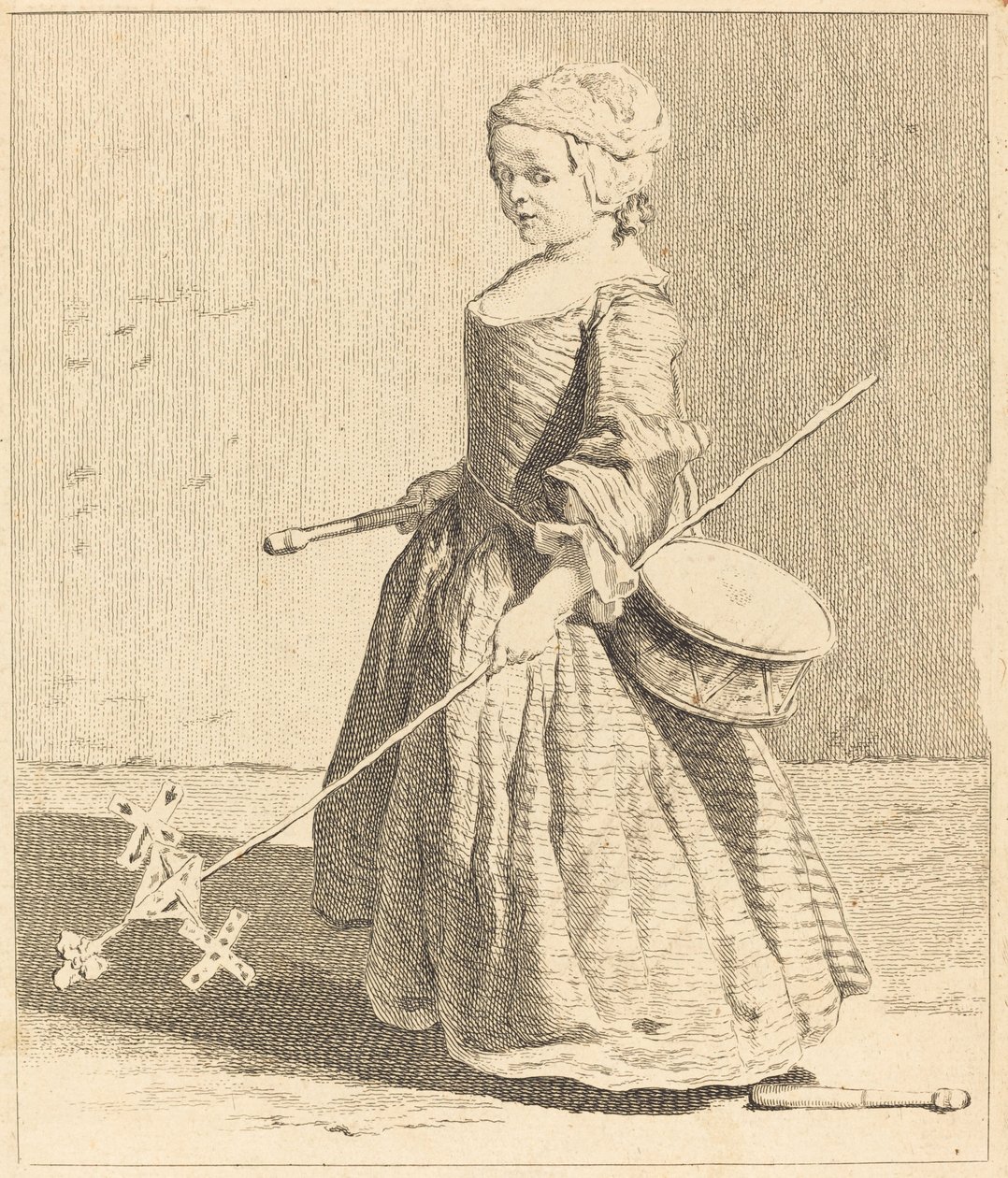 Den unge soldaten av Charles Nicolas Cochin I after Jean Siméon Chardin