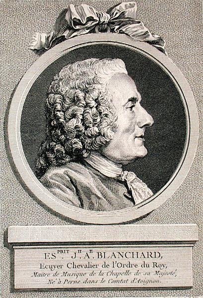 Esprit Joseph Antoine Blanchard (1696-1770) graverad av Augustin de Saint-Aubin (1736-1807) 1767 (gravyr) av Charles Nicolas II (after) Cochin