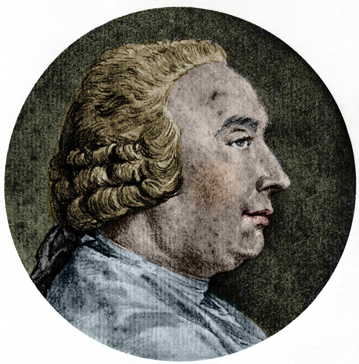 Porträtt av David Hume, skotsk filosof (1711 till 1776) Teckning av Charles - Nicolas Cochin Jr. av Charles Nicolas II Cochin