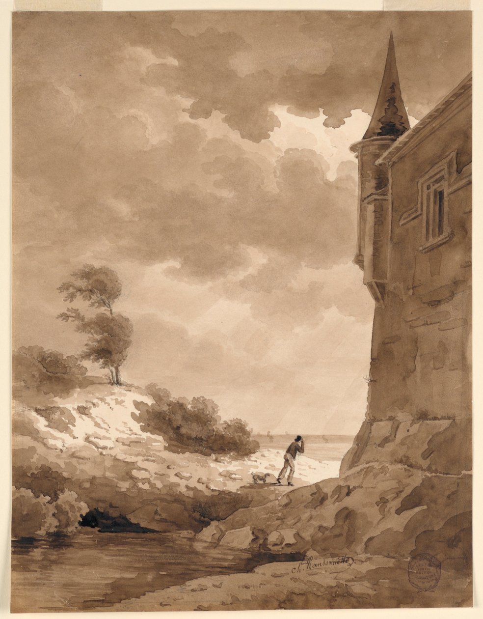 På havsstranden av Charles Nicolas Ransonnette