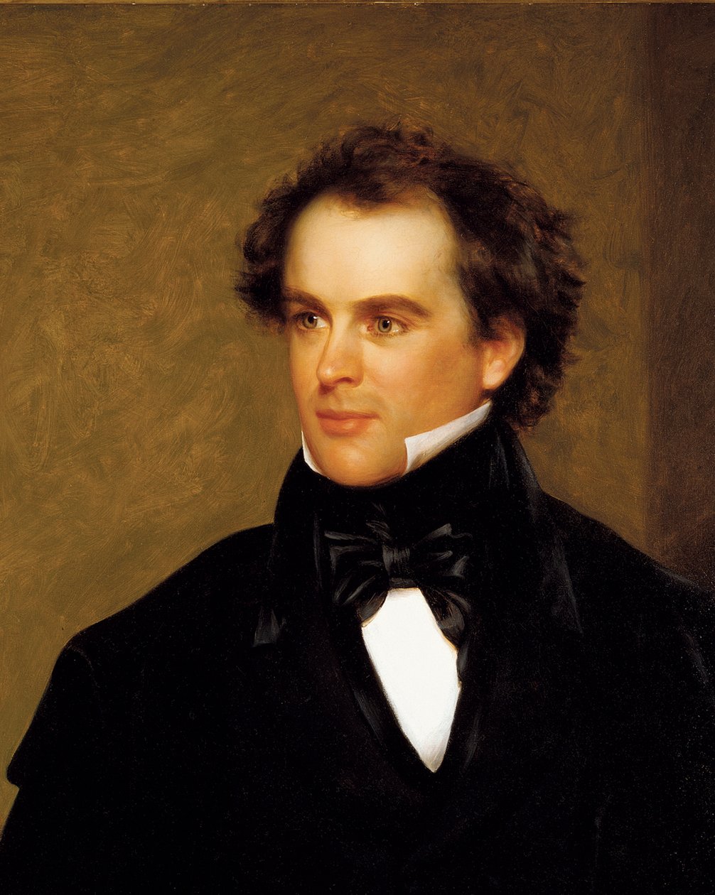 Nathaniel Hawthorne (1804-64) 1840 (olja på duk) av Charles Osgood