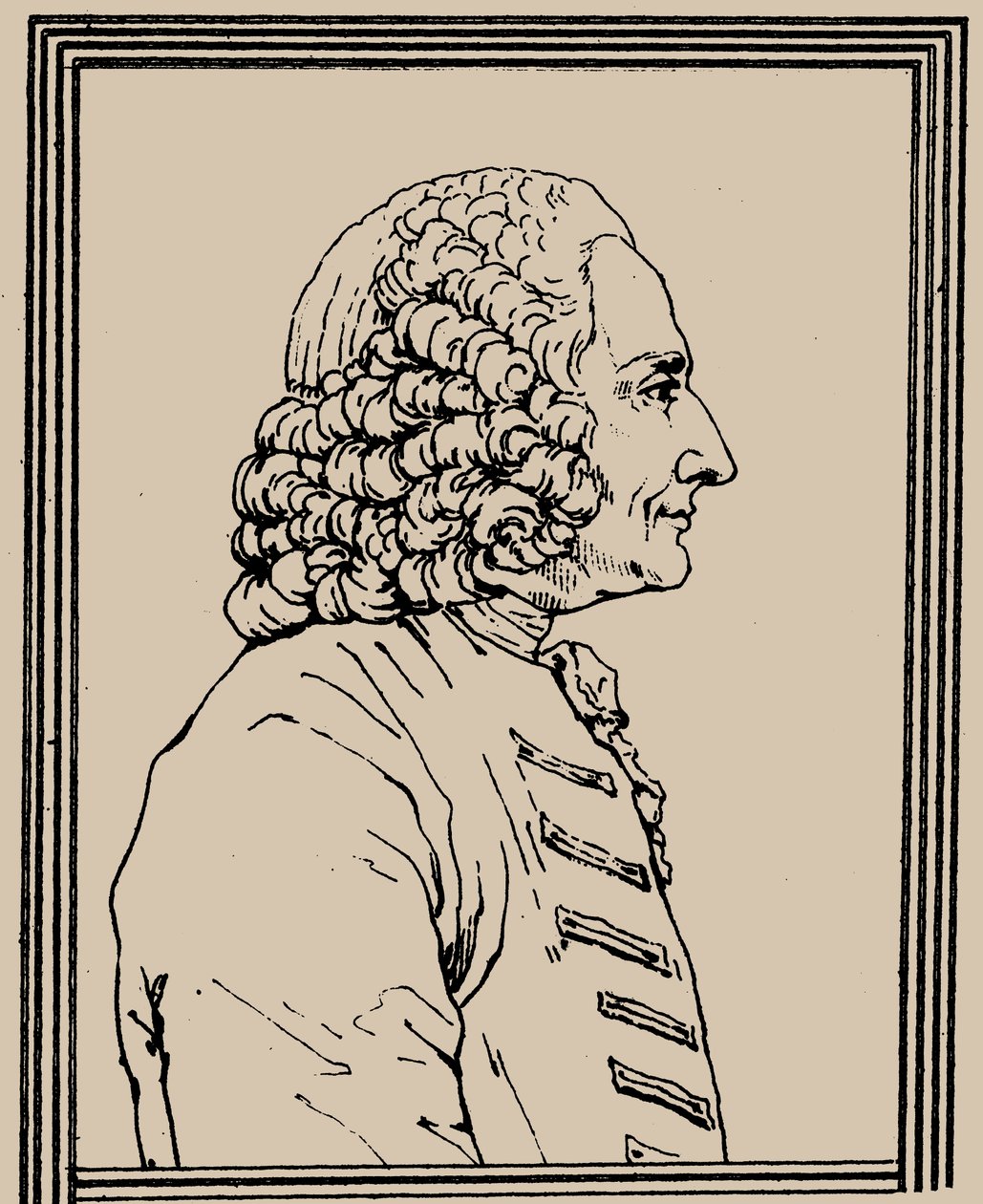 Porträtt av kompositören Jean-Philippe Rameau 1683-1764, ca. 1800. av Charles Paul Landon