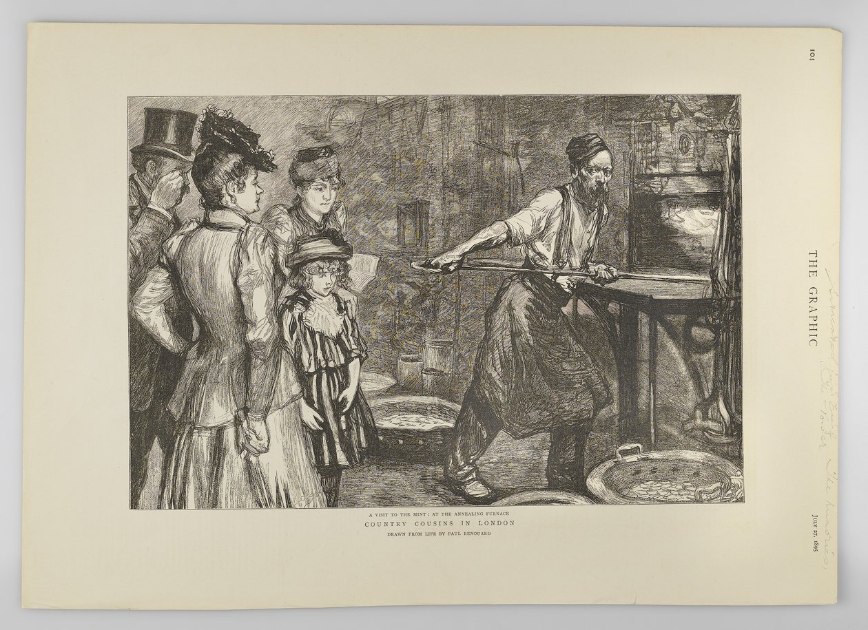 Glödgningsugn vid Tower Hill, från The Graphic, 1895 av Charles Paul Renouard