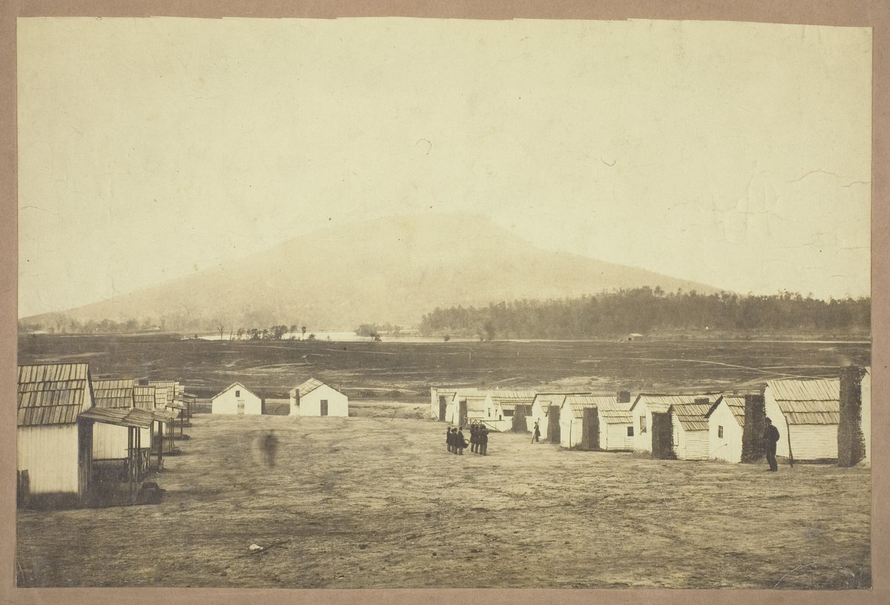 Utan titel (arméläger, kanske från slaget vid Lookout Mountain, Chattanooga, Tennessee) av Charles Peck