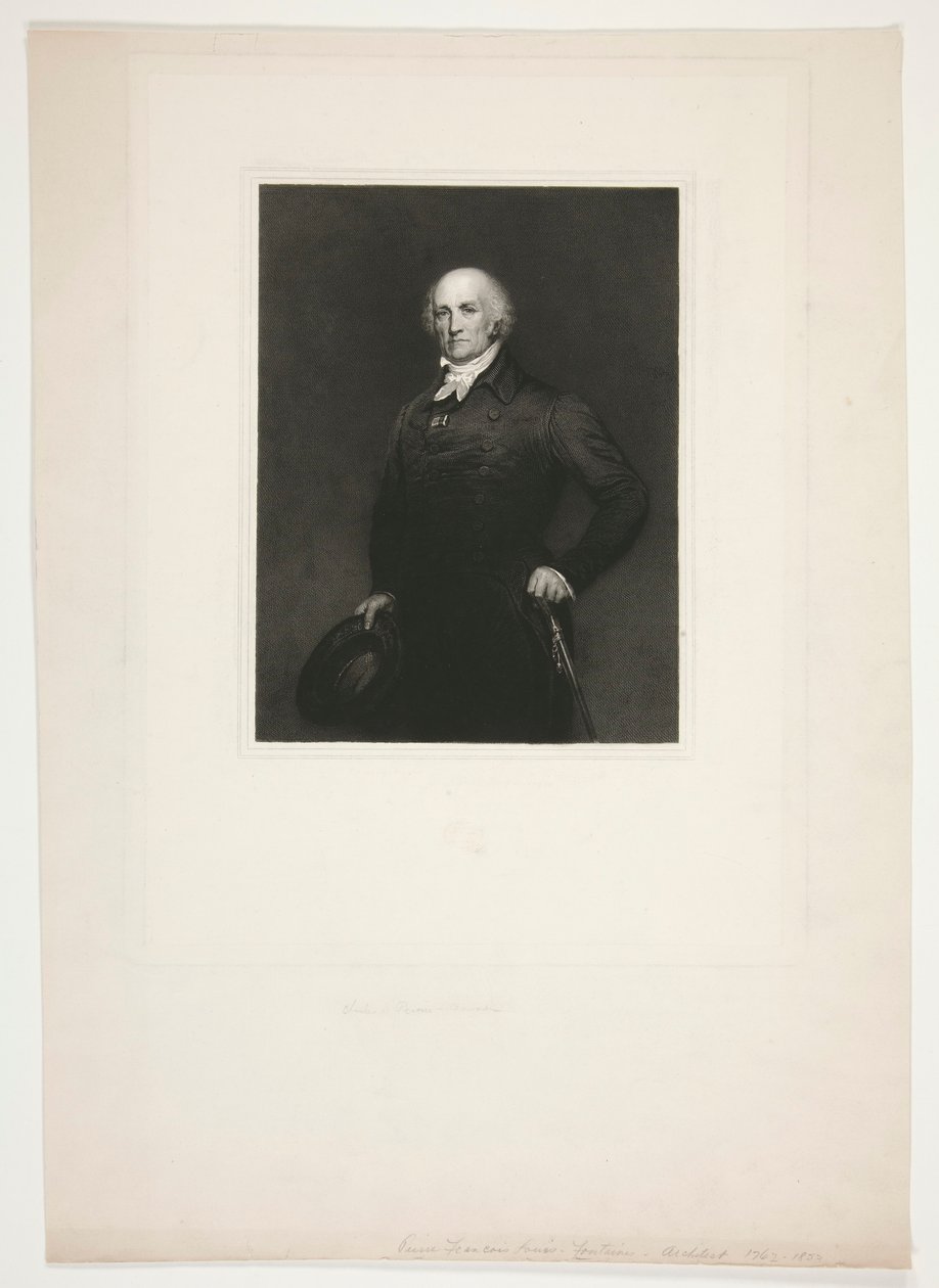 Porträtt av Pierre-Fran?ois L?onard Fontaine av Charles Percier