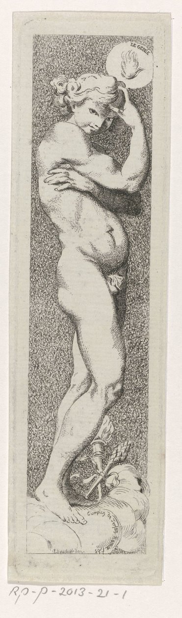 het genie The Genie (titel på objekt) av Charles Philippe Campion de Tersan