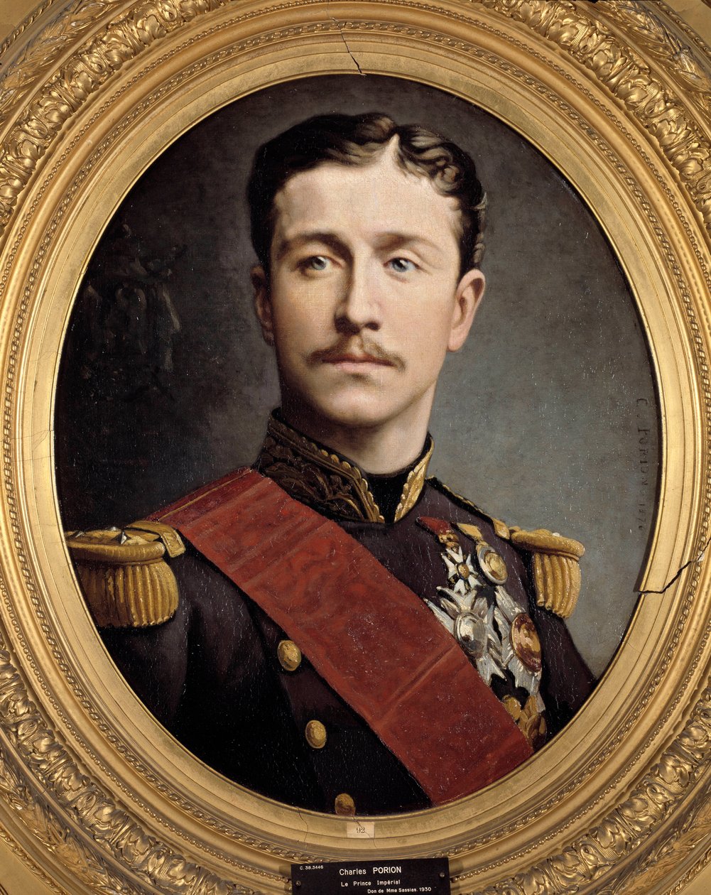 Porträtt av prins kejserlige Eugene Louis Napoleon (1856 - 1879), son till Napoleon III. Målning av Charles Porion (1800-talet) av Charles Porion