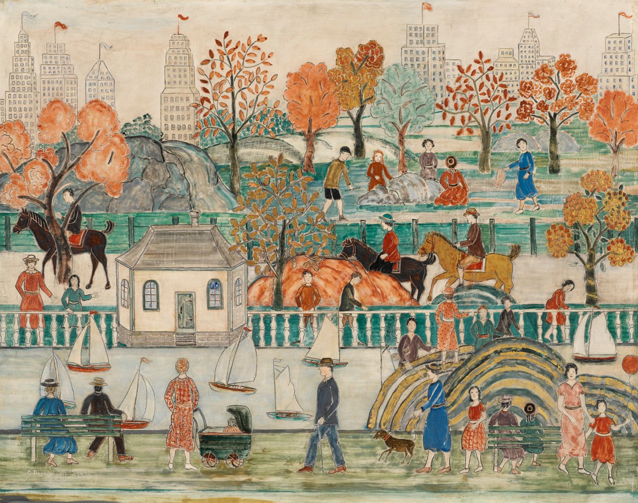 Central parken av Charles Prendergast