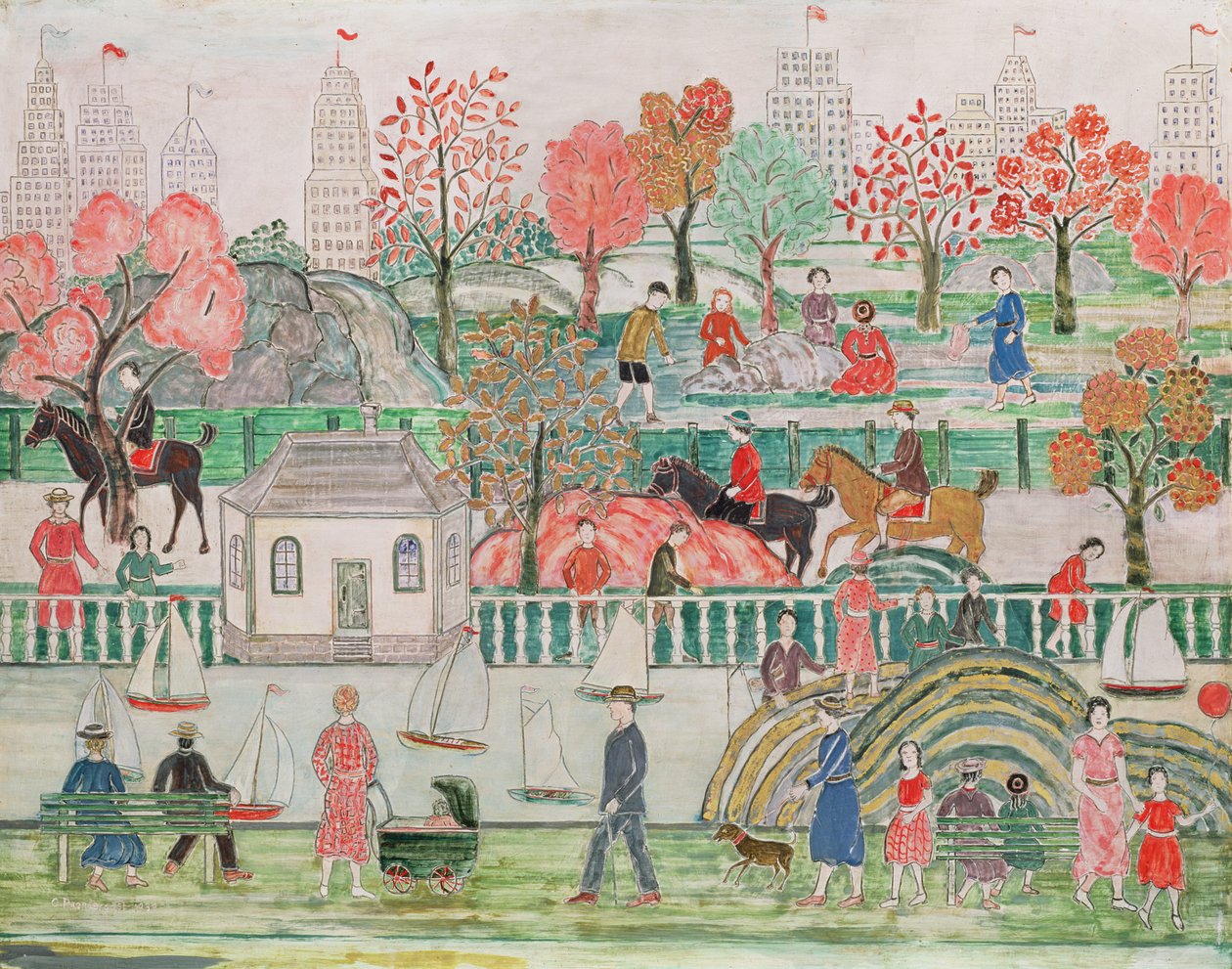 Central parken av Charles Prendergast