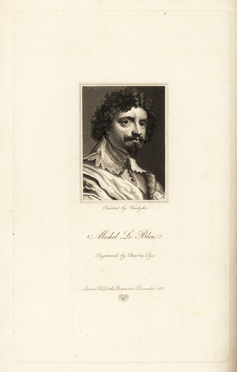 Porträtt av Michel le Blon av Charles Pye
