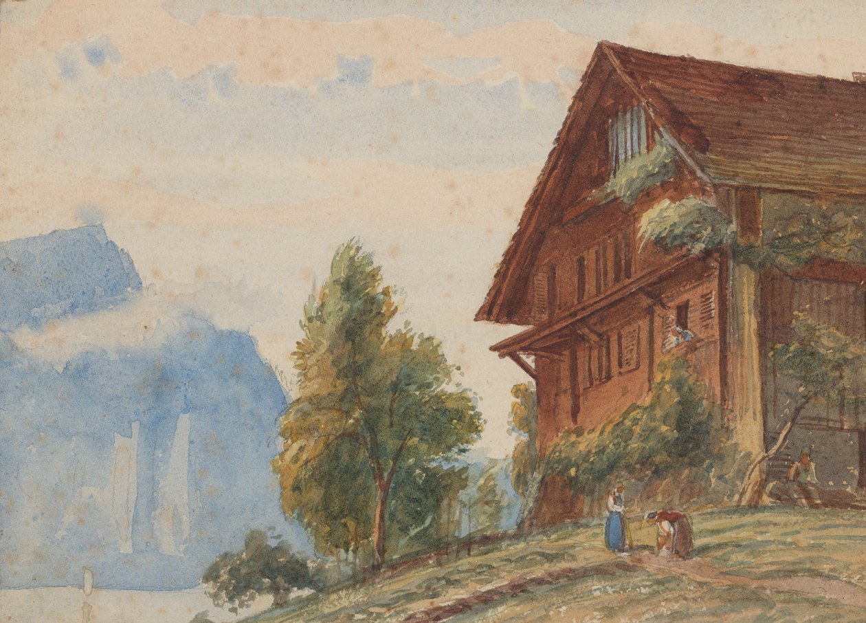 Chalet med figurer av Charles Reginald Aston