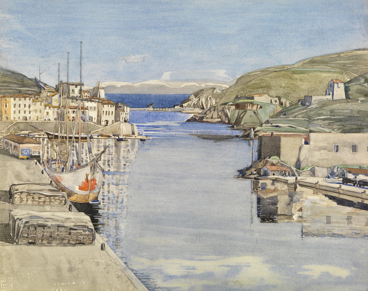 A Southern Port (akvarell på papper) av Charles Rennie Mackintosh