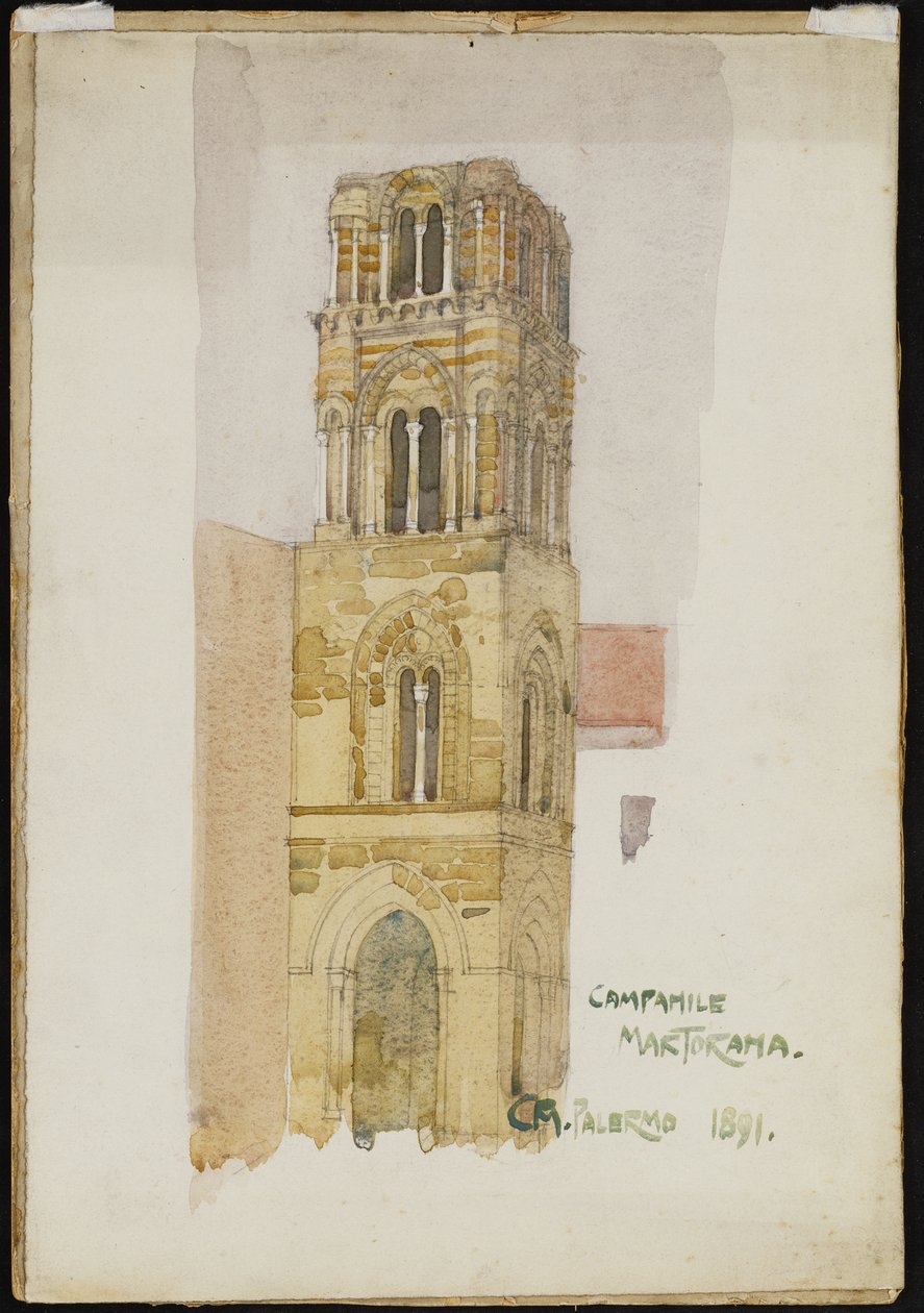 Martorana klocktorn, Palermo, 1891 av Charles Rennie Mackintosh