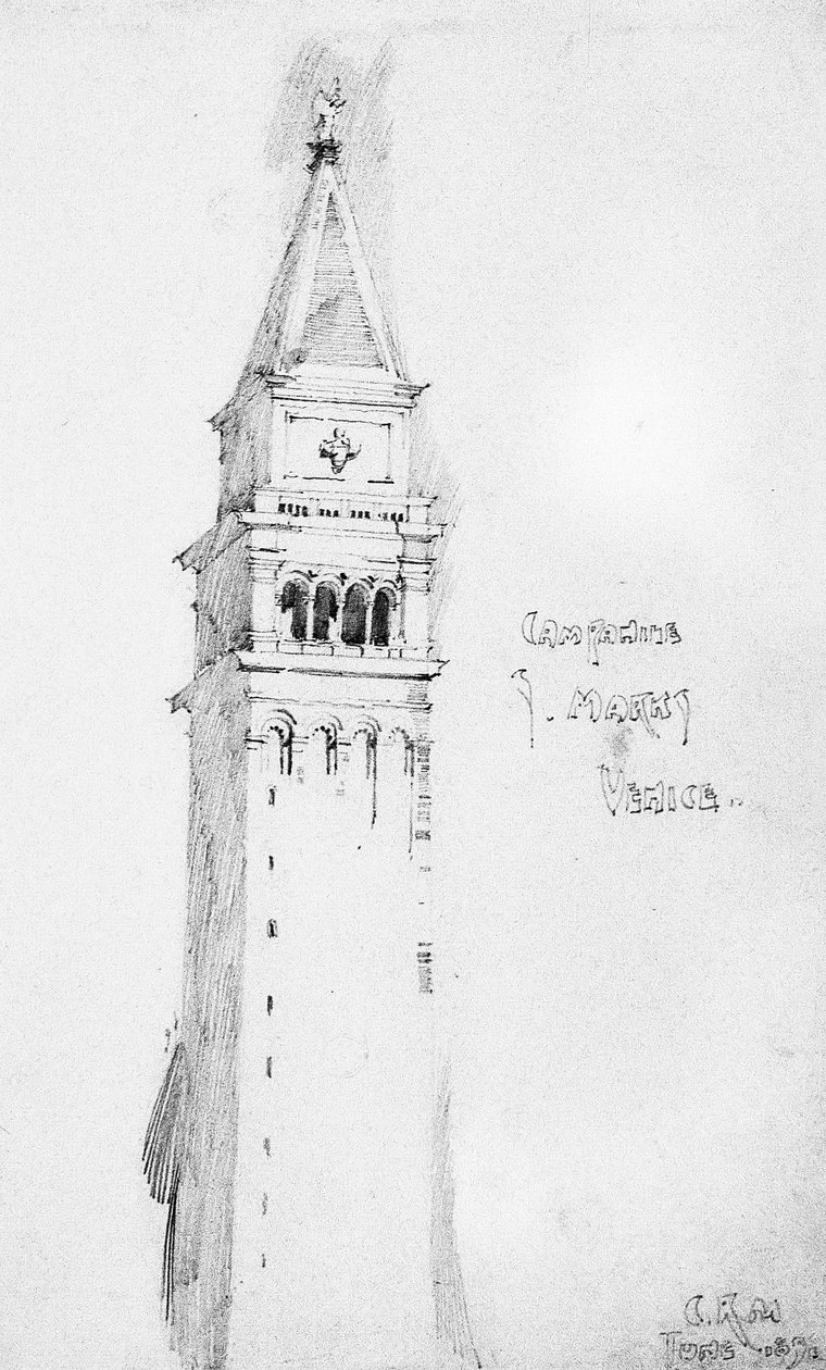 Campanile, S. Marks, Venedig, 1891 av Charles Rennie Mackintosh