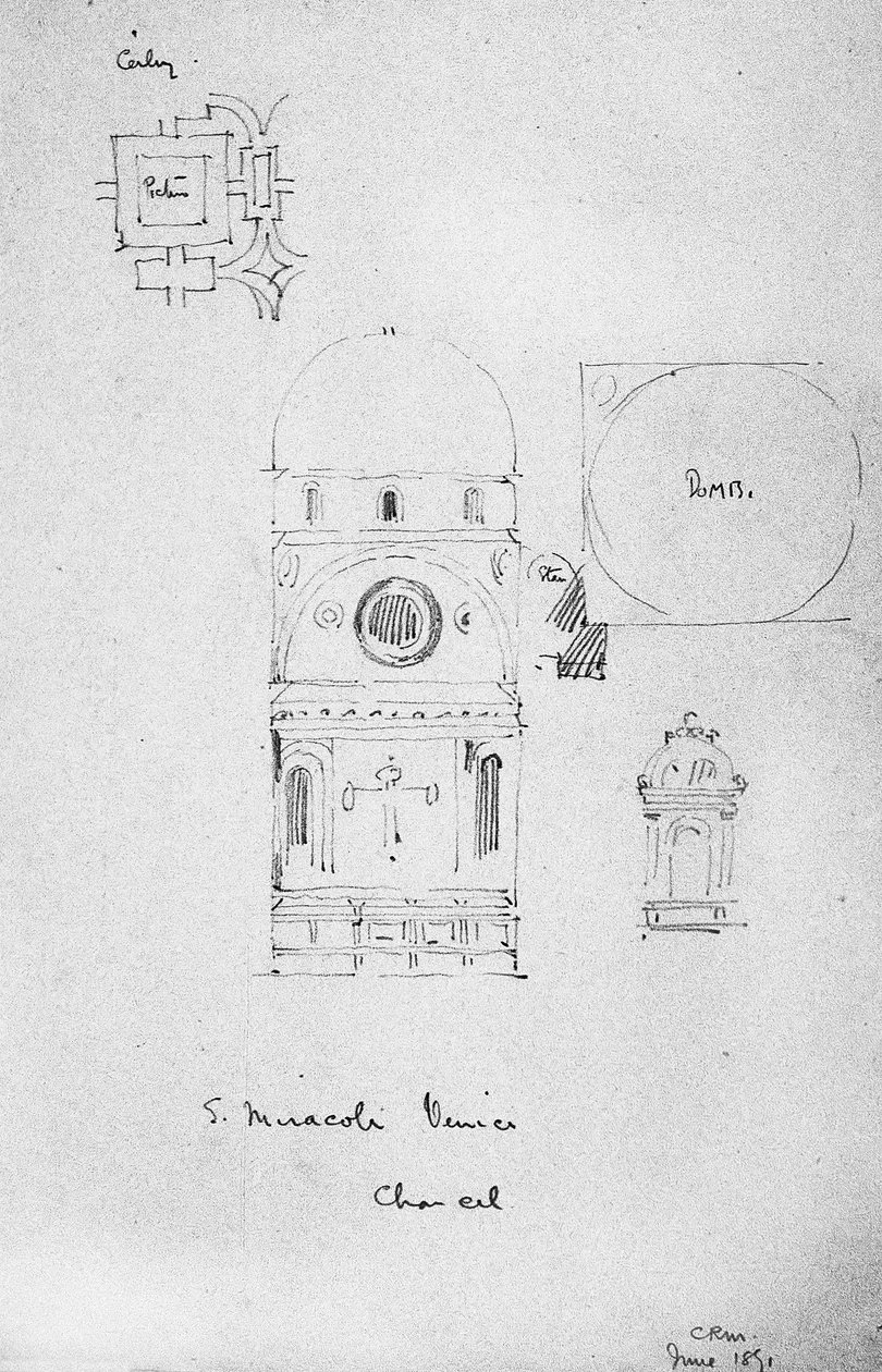 Kansler i S. Miracoli, Venedig, 1891 av Charles Rennie Mackintosh