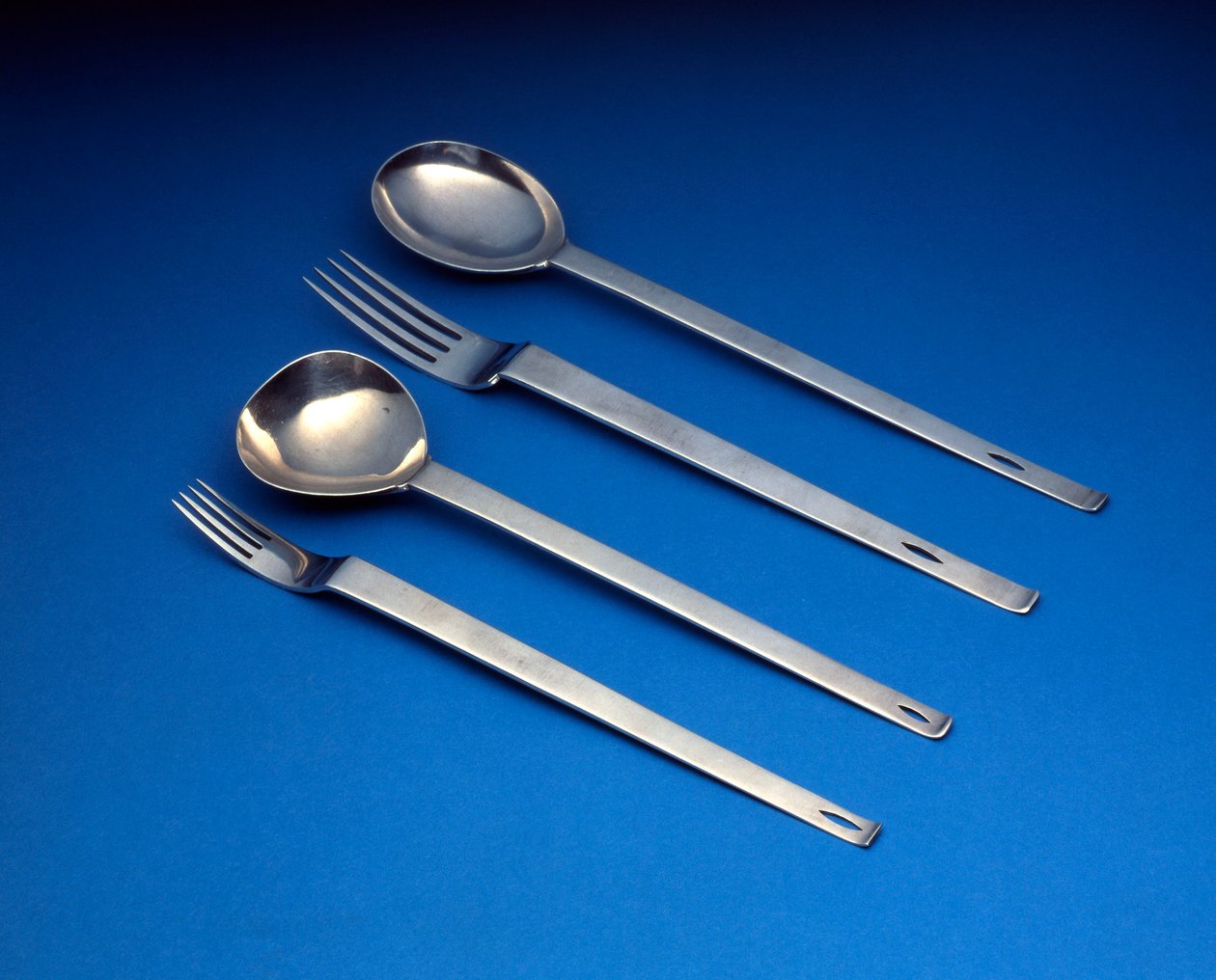 D.W. Hislop set med skedar och gafflar (silver) av Charles Rennie Mackintosh