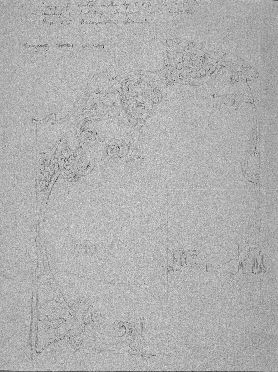 Gravstenar, Chipping Camden, Gloucestershire av Charles Rennie Mackintosh
