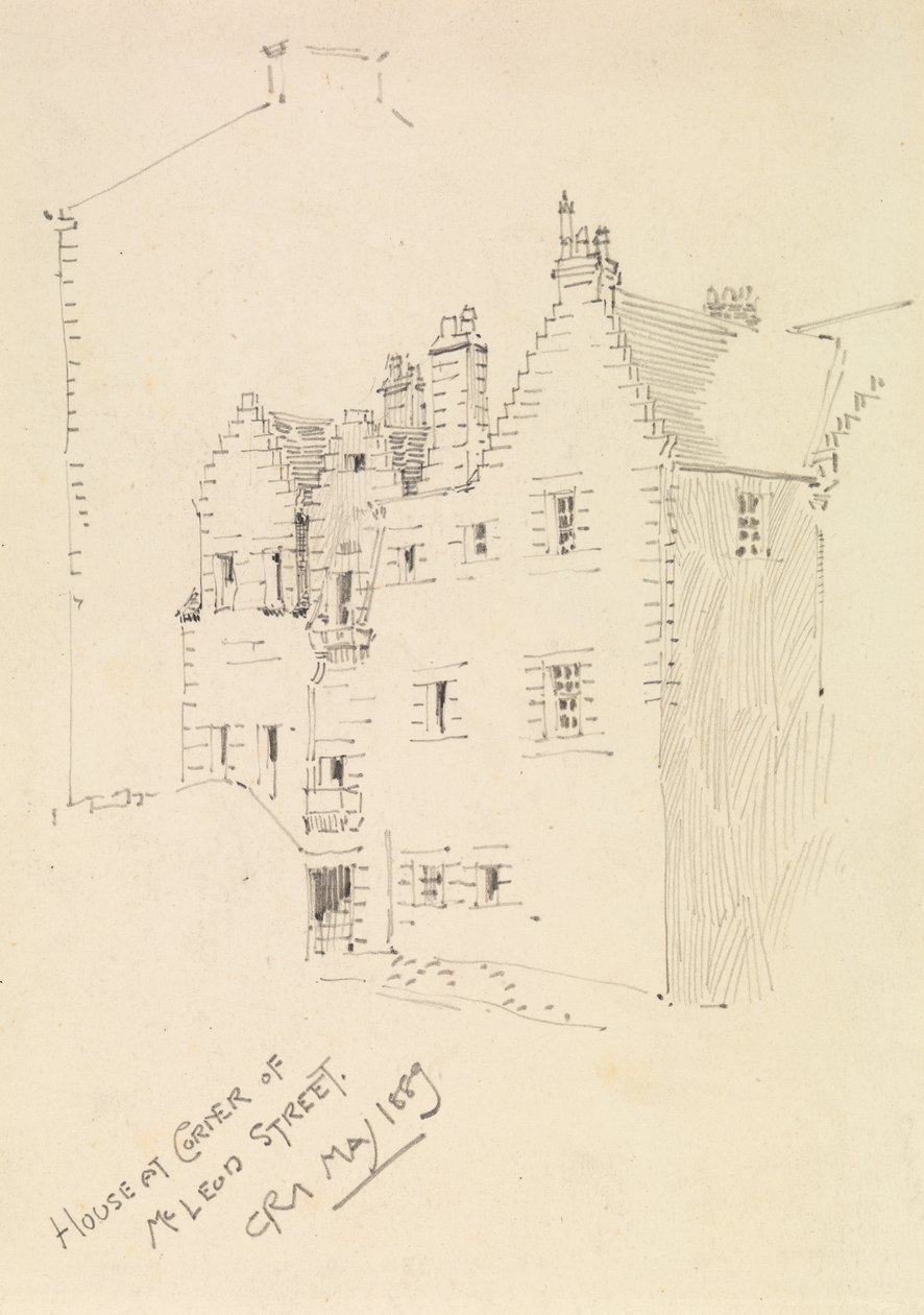 Hus På Hörnet Av Mcleod Street av Charles Rennie Mackintosh
