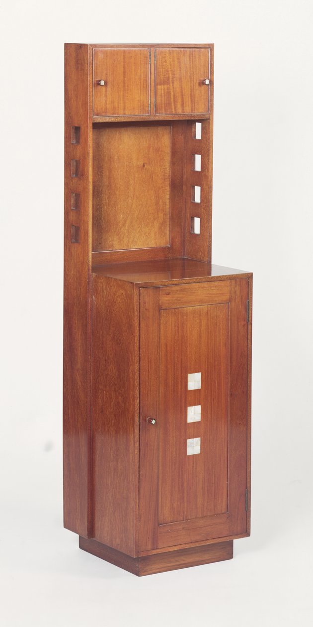 Infällt sängskåp i pärlemor, 1917 (mahogny) av Charles Rennie Mackintosh